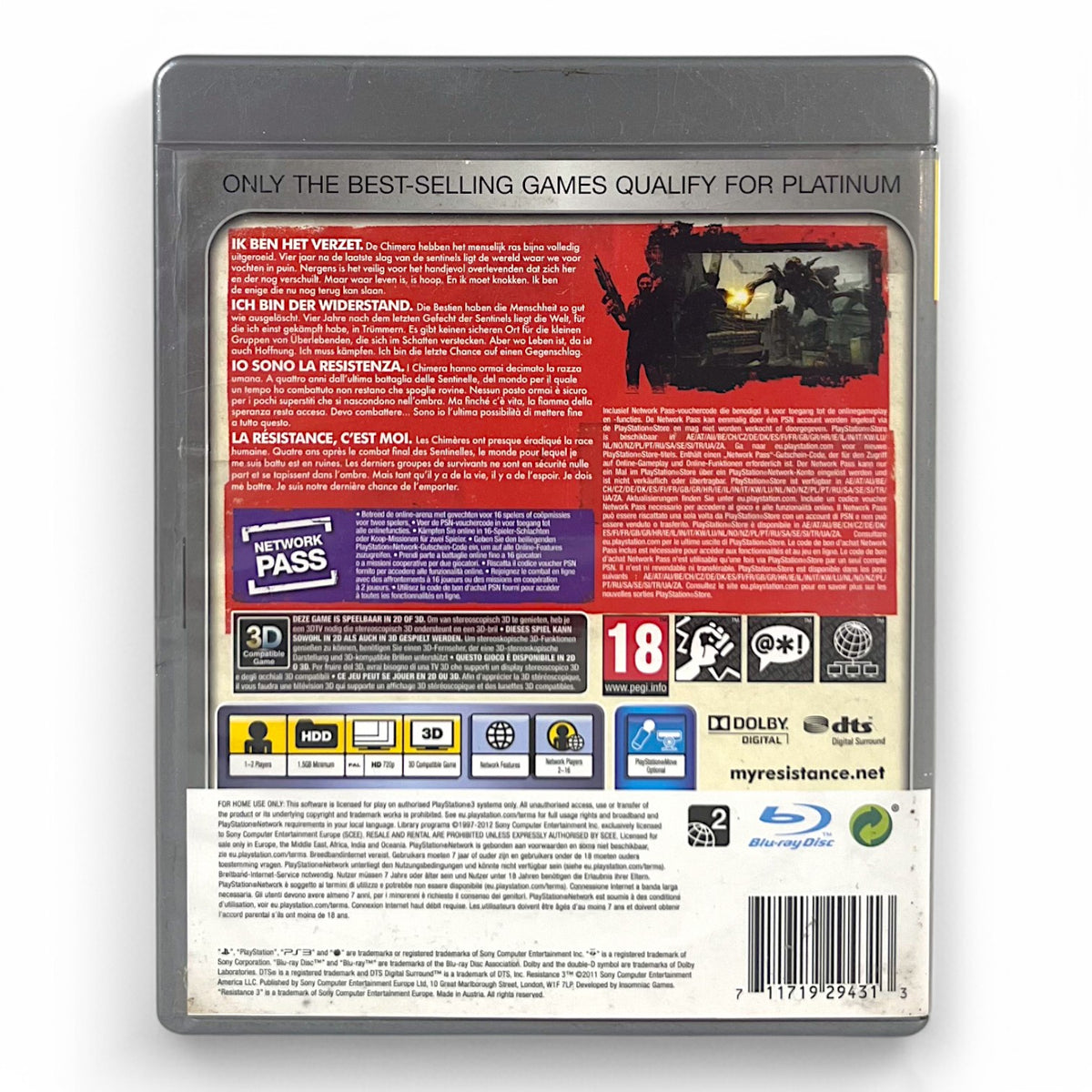 Resistance 3 [Platinum] (AT)