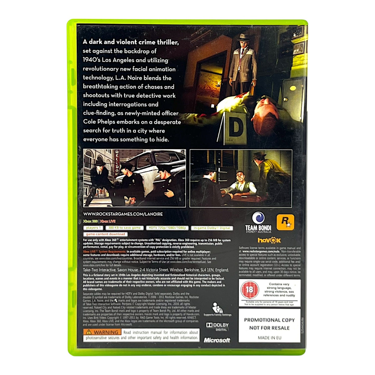 L.A. Noire (GB) — Promo