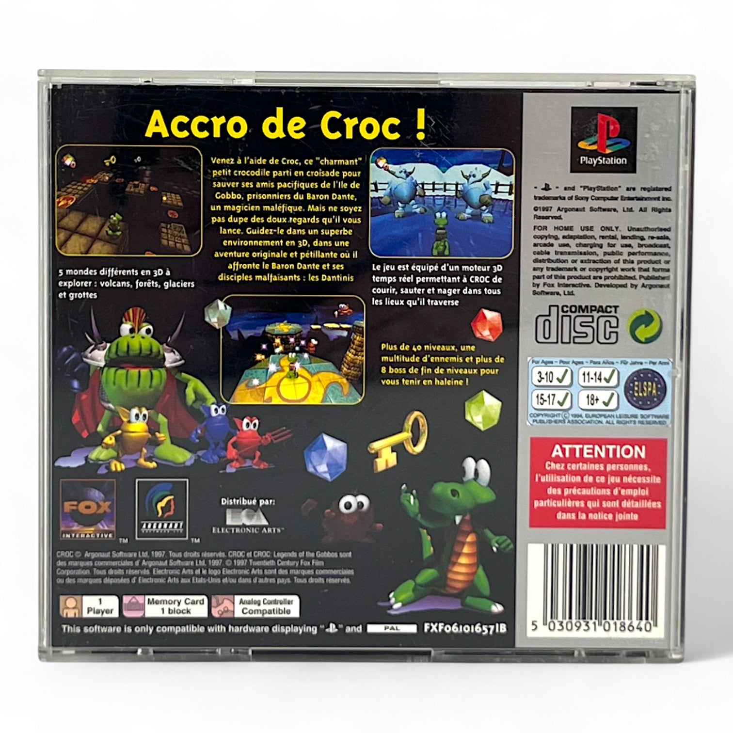 Croc: Legend of the Gobbos (FR) — Platinum