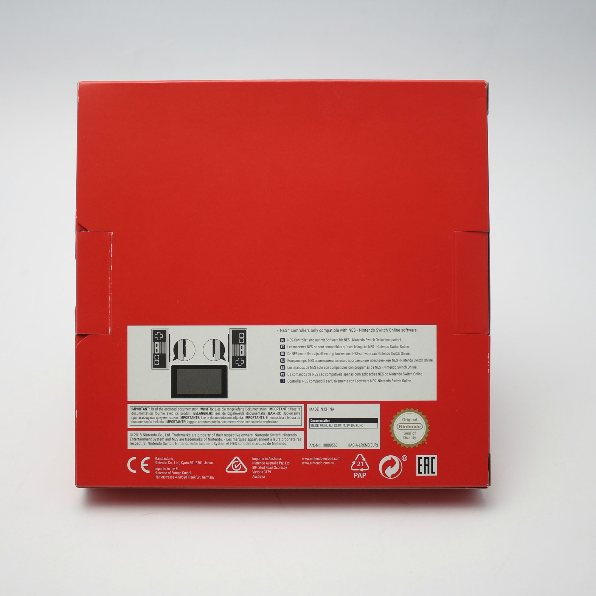 Original NES Controller Set Nintendo Entertainment System Controllers (EU) — Big Box