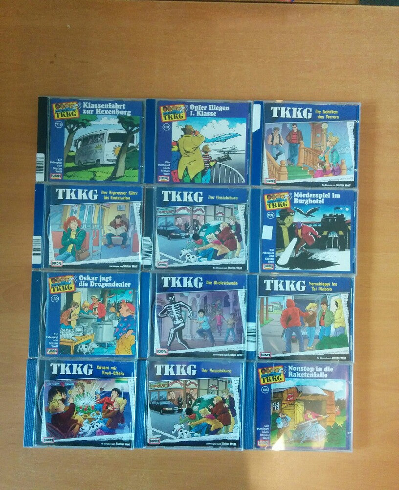 12 TKKG KINDER-CDs, Sammlung, Kids, Jungs, Mädchen - SET 82