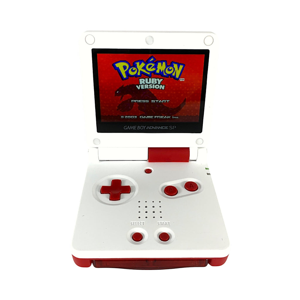 Konsole GBA SP + OSD Mario Pilz Aufdruck IPS V3 Touch