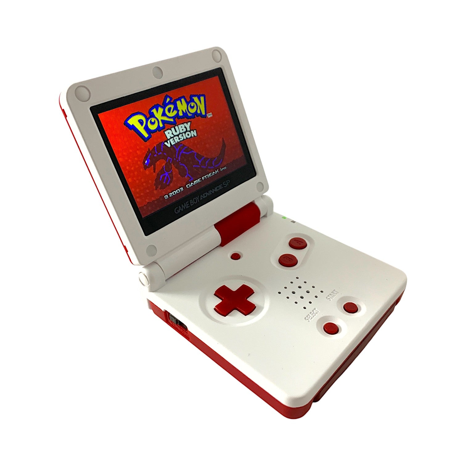 Konsole GBA SP + OSD Mario Pilz Aufdruck IPS V3 Touch