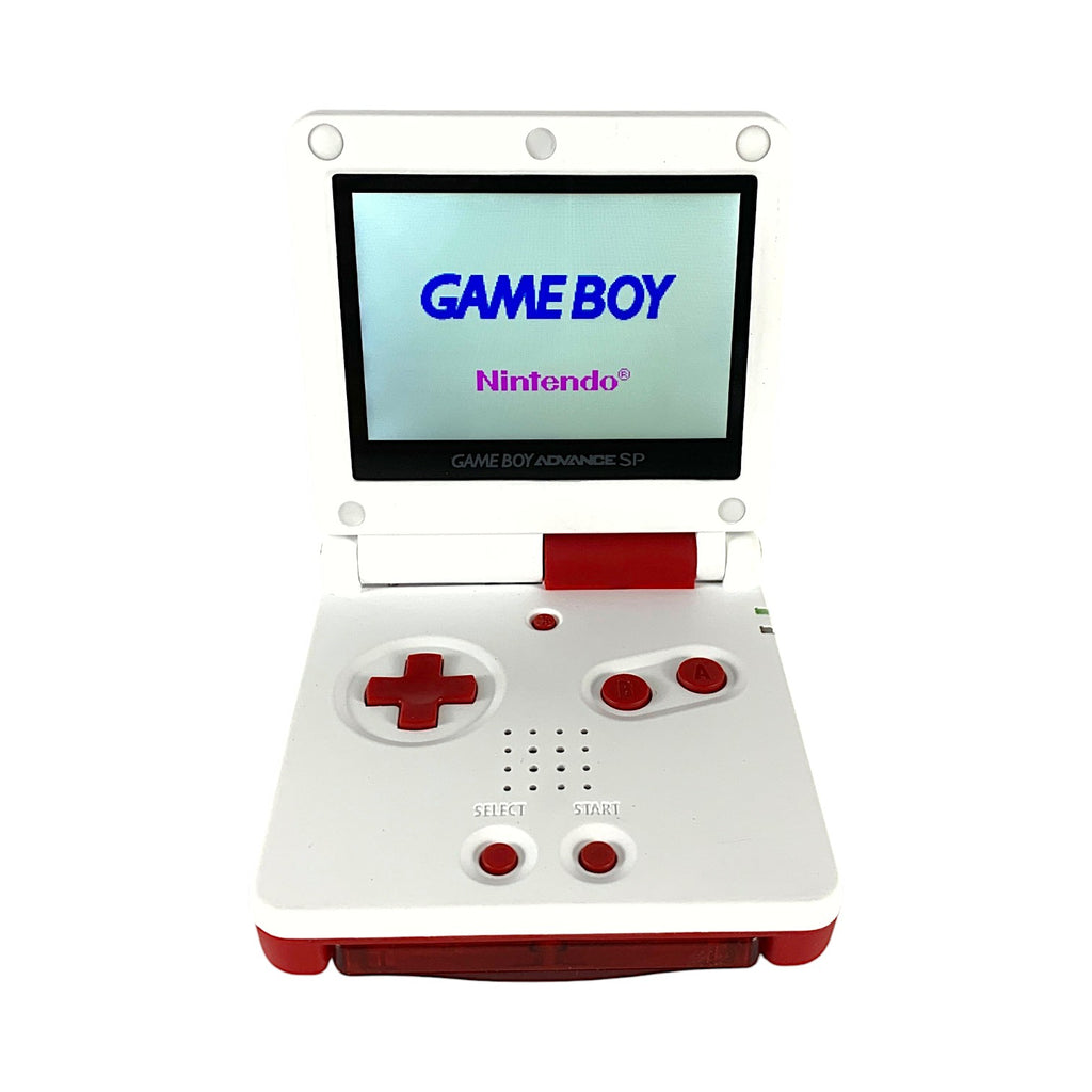 Konsole GBA SP + OSD Mario Pilz Aufdruck IPS V3 Touch