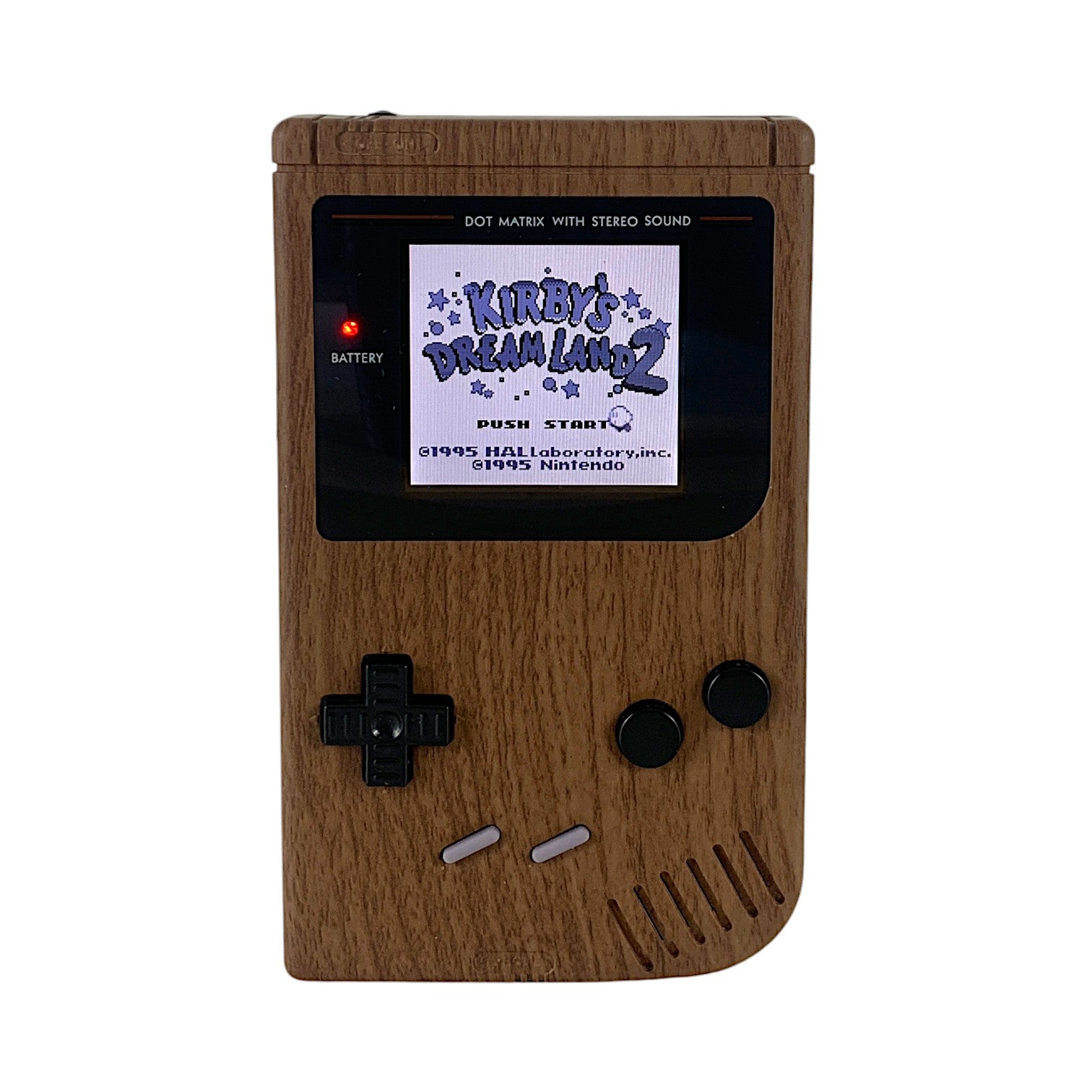 Konsole Classic DMG-01 Holzbraun IPS V5 LCD Display Mod