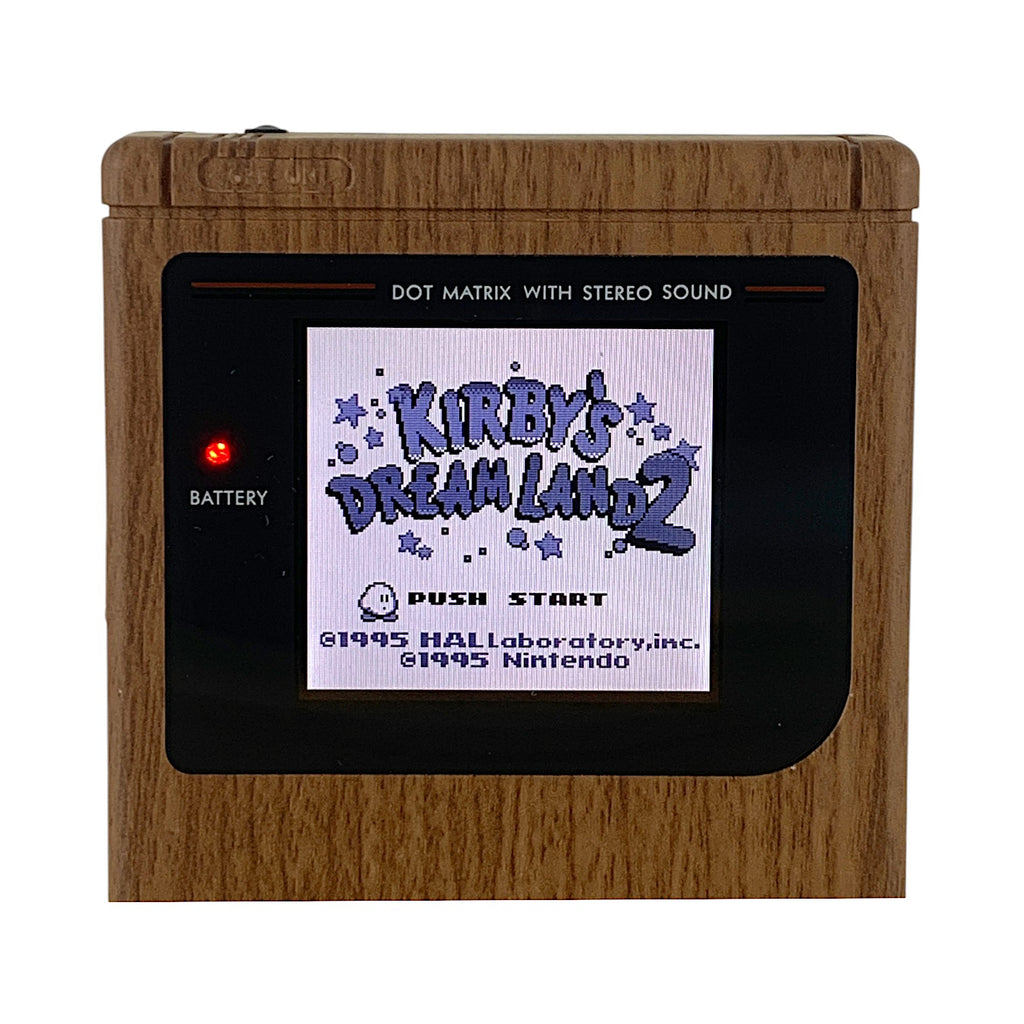 Konsole Classic DMG-01 Holzbraun IPS V5 LCD Display Mod