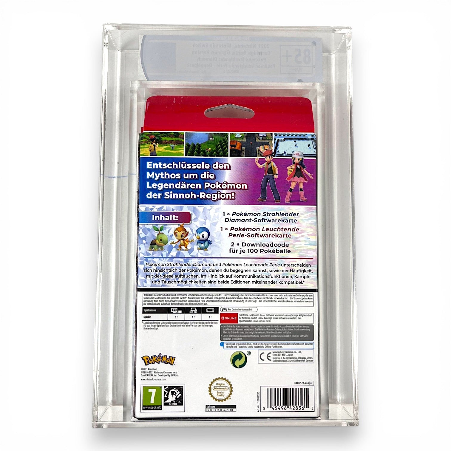 Pokémon Strahlender Diamant & Leuchtende Perle Doppelpack EGS Global Grade 85+ 00023616 (DE) · Sammlerstück