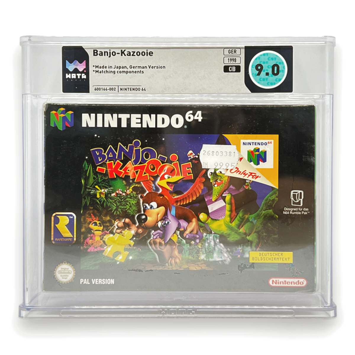 Banjo Kazooie WATA Grading CIB 9.0 (DE) · Sammlerstück