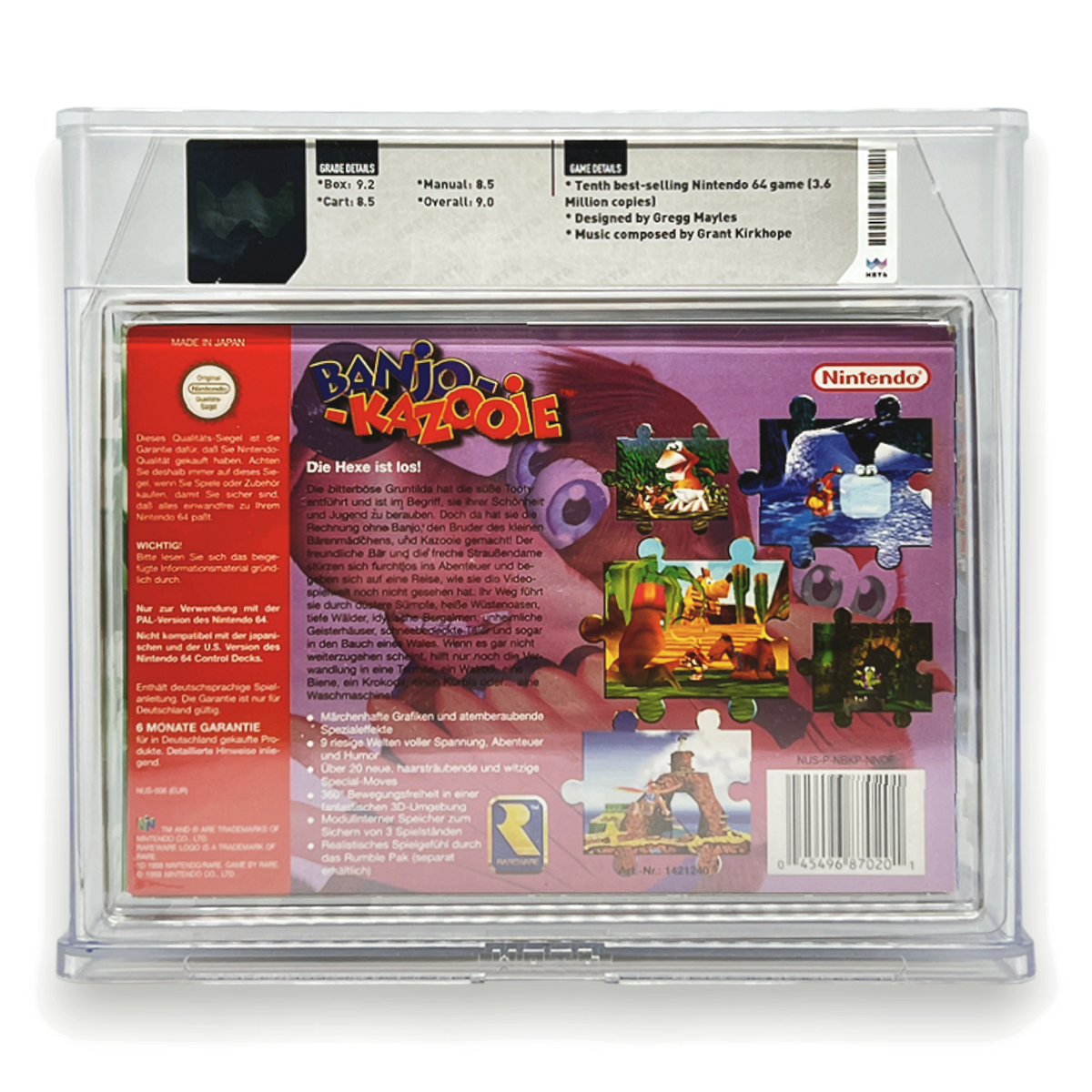 Banjo Kazooie WATA Grading CIB 9.0 (DE) · Sammlerstück