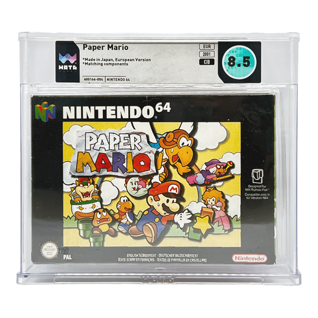 Paper Mario WATA Grading CIB 8.5 (EU) · Sammlerstück