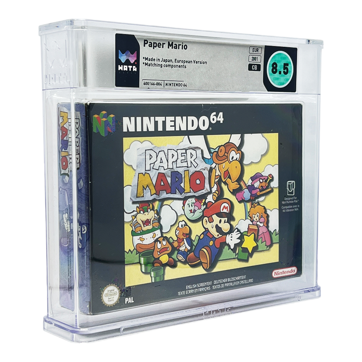 Paper Mario WATA Grading CIB 8.5 (EU) · Sammlerstück