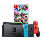 Konsole Neon-Blau/Neon-Rot + Dock + Splatoon 2