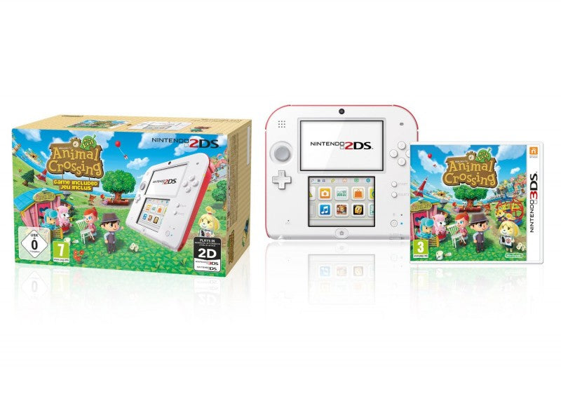 Konsole weiß-rot Animal Crossing Edition + Spiel + Netzteil — weiß-rot Animal Crossing Edition