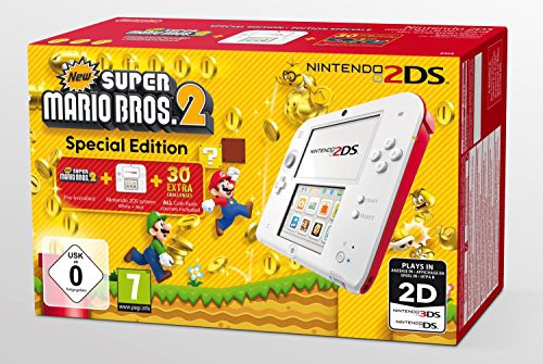 Konsole weiß-rot New Super Mario Bros. 2 Edition + Spiel vorinstalliert + Netzteil — weiß-rot New Super Mario Bros. 2 Edition