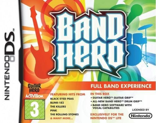 Band Hero + Guitar Grip + Drum Grip Controllers (GB)
