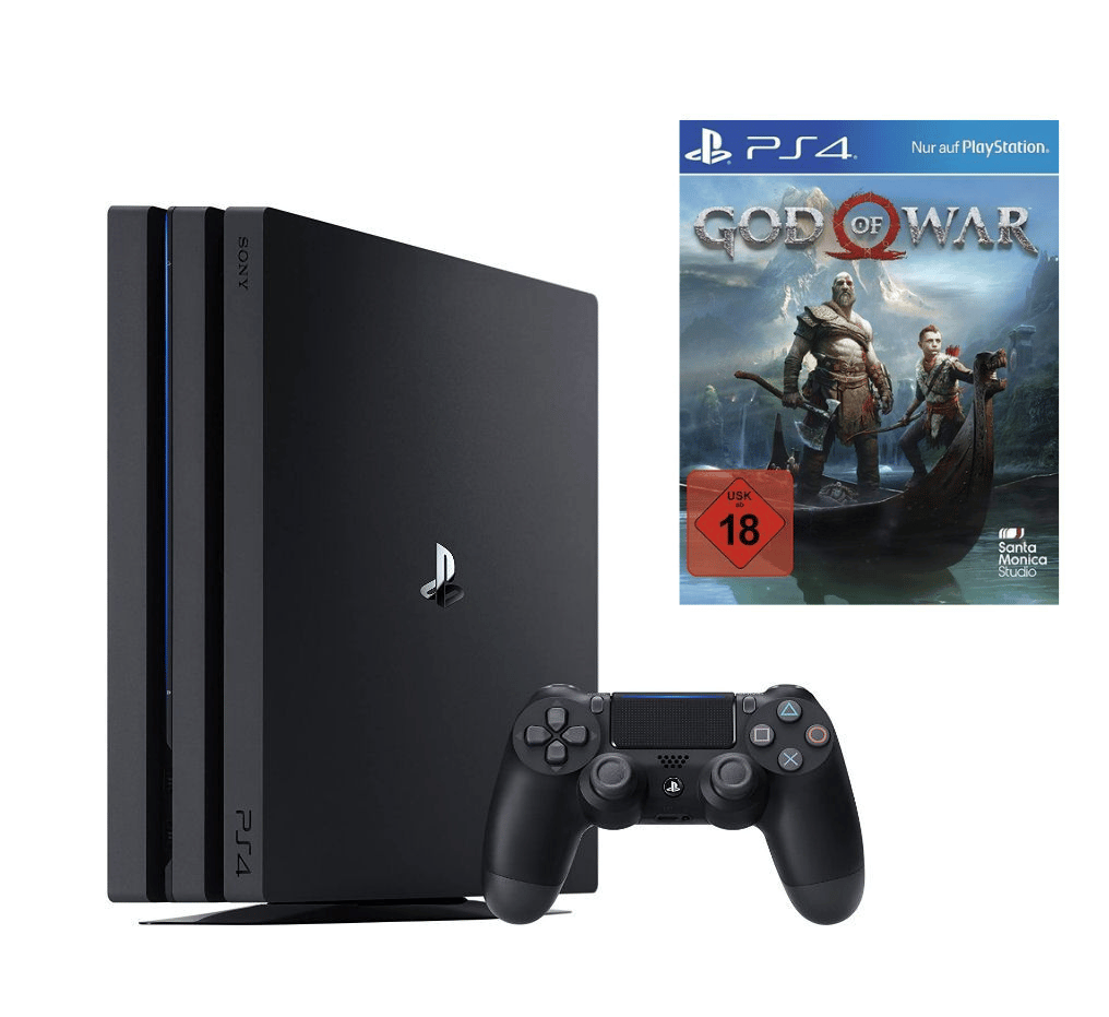 Konsole Pro 1TB schwarz + God of War + Original Controller