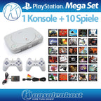 MegaSet: Konsole PSOne Slim + 10 Spiele + 2 Controller + Zubehör