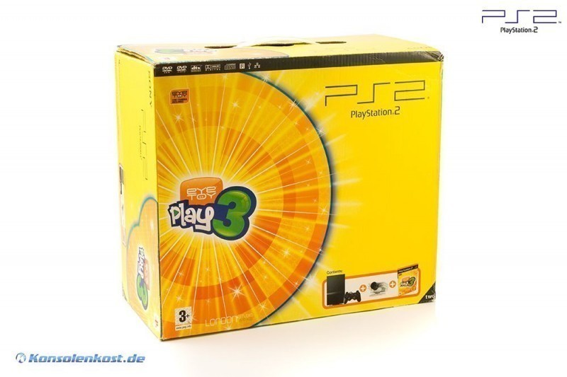 Konsole Eye Toy Play 3 Bundle + Spiel, Original Controller, Kamera & Zubehör