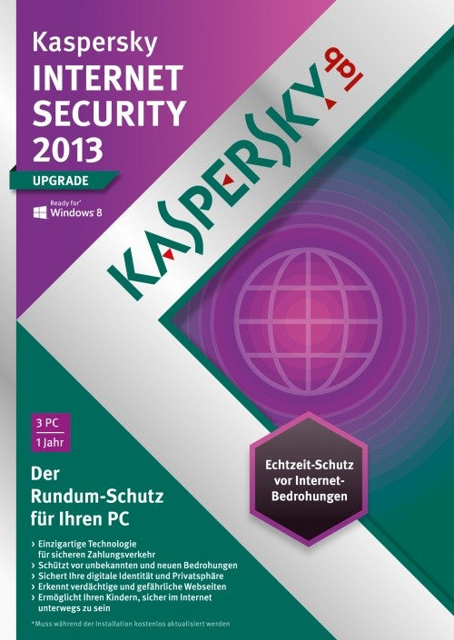 Kaspersky Internet Security 2013 3 Lizenzen Upgrade