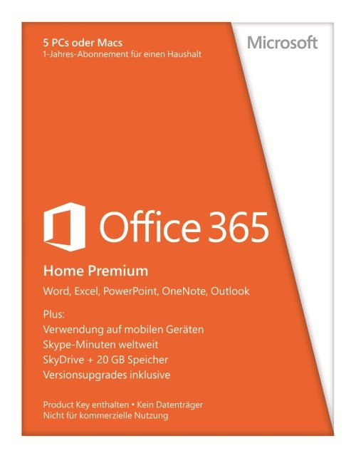 MS Office 365 Home Premium - 1 Jahres Abonnement