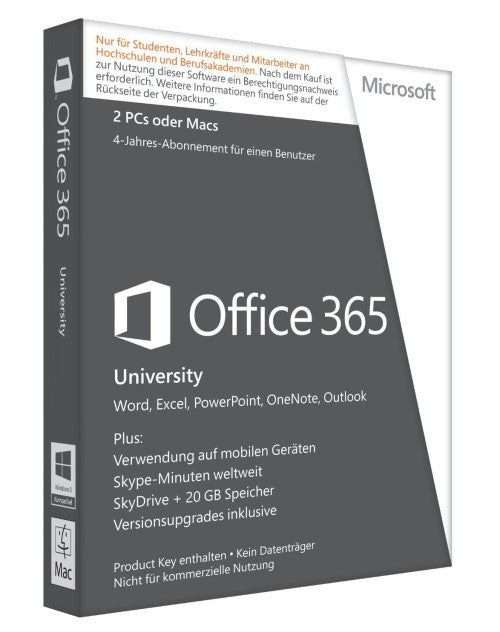 Microsoft Office 365 University - 4 Jahres Abo