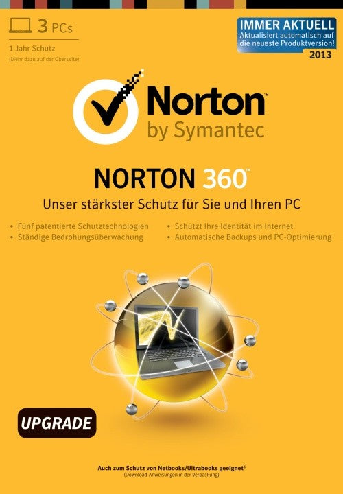 Norton 360 2013 3 Lizenzen Upgrade
