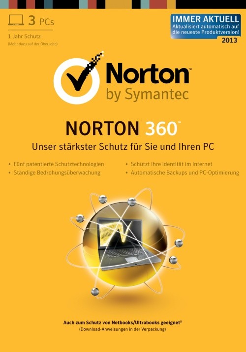 Norton 360 2013 3 Lizenzen
