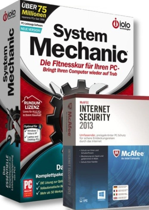 System Mechanic + McAfee Internet Security 2013