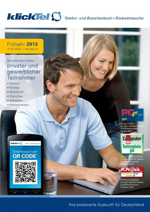 klickTel Telefon- und Branchenbuch + Rückwärtssuche Frühjahr 2013