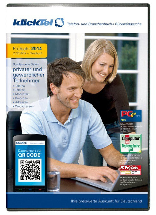 klickTel Telefon- und Branchenbuch inkl. Rückwärtssuche Frühjahr 2014