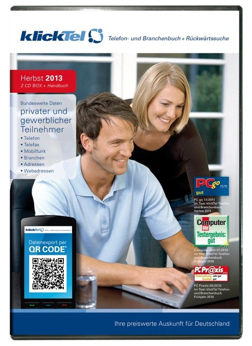 klickTel Telefon- und Branchenbuch inkl. Rückwärtssuche Herbst 2013
