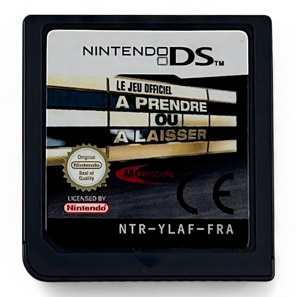 Die Vorderseite des Nintendo DS-Moduls von À prendre ou à laisser zeigt den Titel und das Nintendo-Logo.