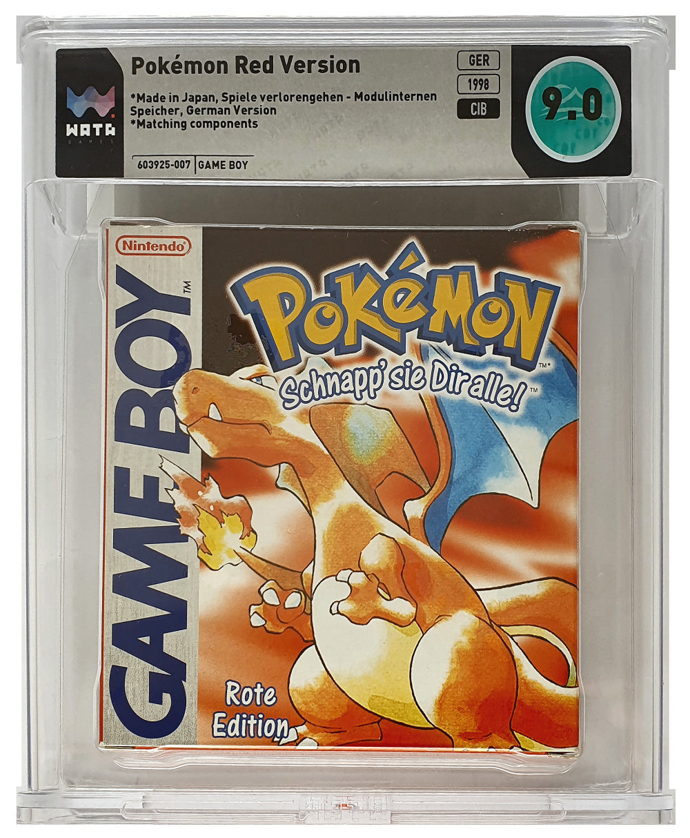 Pokemon Rote Edition WATA Grading CIB 9.0 (DE) · Sammlerstück