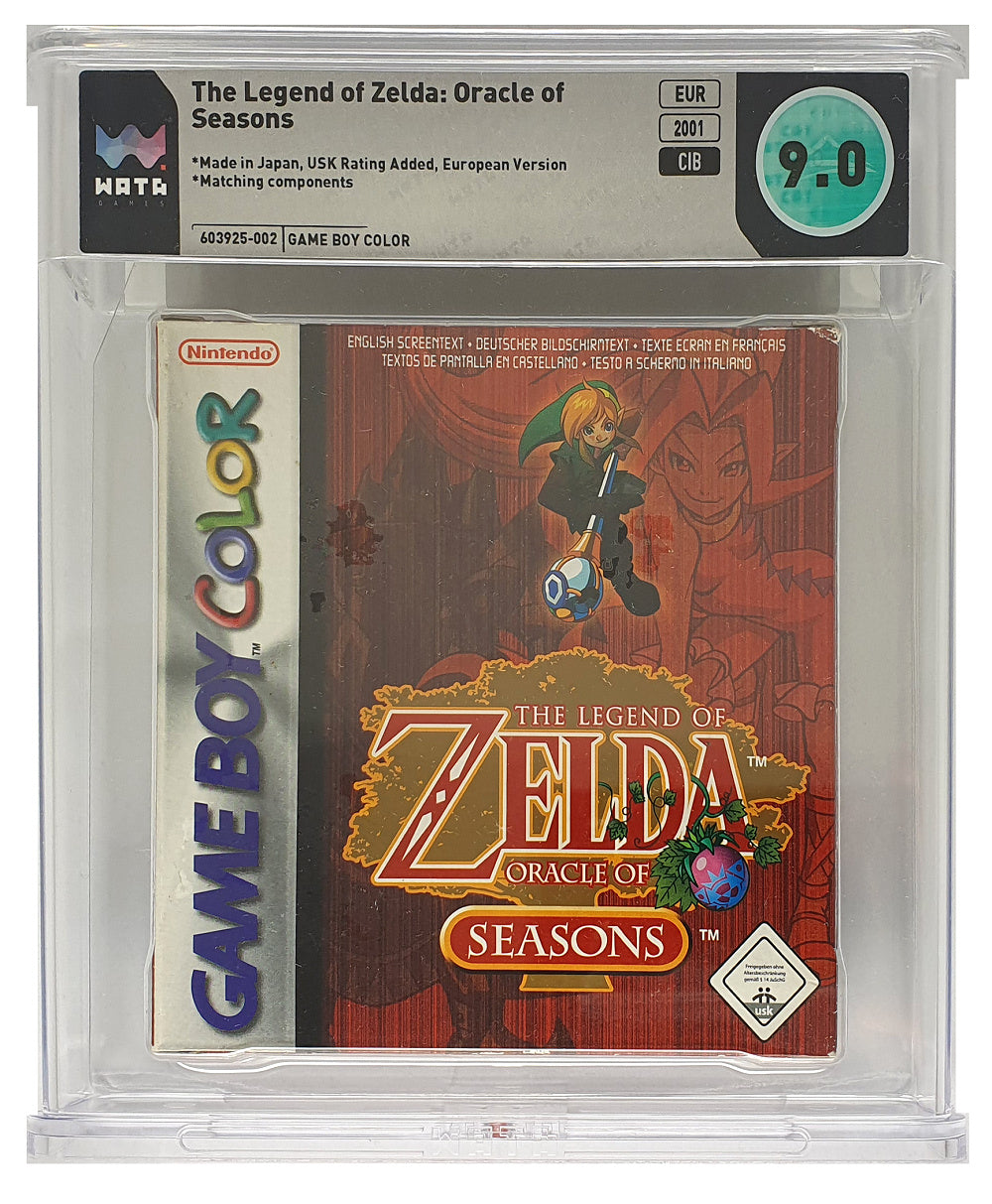 The Legend of Zelda: Oracle of Seasons #WATA Grading CIB 9.0 (EU) · Sammlerstück