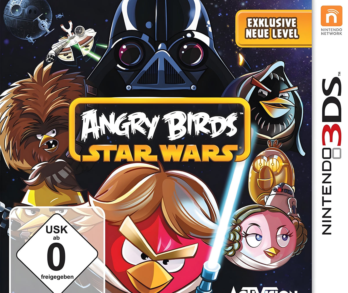 Das Cover von Angry Birds: Star Wars zeigt die Vögel als Star Wars-Charaktere und das USK-Siegel ab 0.