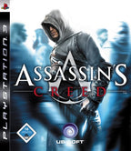 Das Cover von Assassin's Creed für PS3 zeigt den Assassinen Altaïr mit versteckter Klinge, USK ab 16.