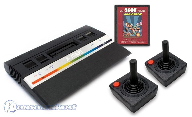Konsole CX-2600 Jr. Rev. A + Mario Bros. + 2 Joysticks + Zubehör