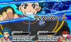 Eine Nahaufnahme eines Charakters während eines Kampfes in Beyblade Burst.