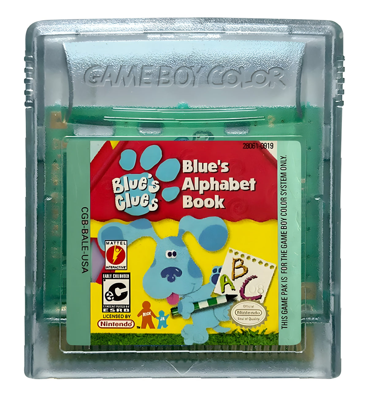 Das Modul von Blue's Clue's: Blue*s Alphabet Book für GameBoy Color