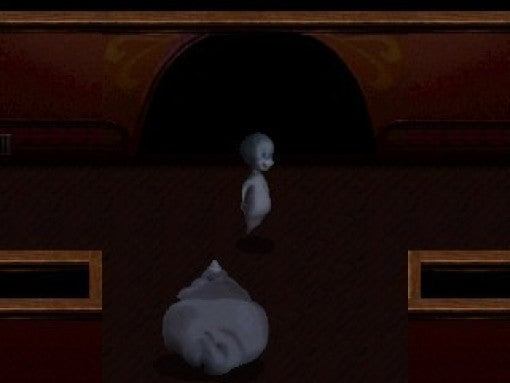 Casper ist in einer dunklen Szene zu sehen, während sich ein anderer Geist am Boden formt.