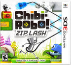 Das Cover von Chibi-Robo! Zip Lash zeigt den Roboter mit Kabelpeitsche vor einer bunten Landschaft.