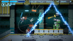 Cogen: Sword Of Rewind zeigt die Heldin im Kampf, die einen Blitzangriff auf ein Geschütz ausführt.