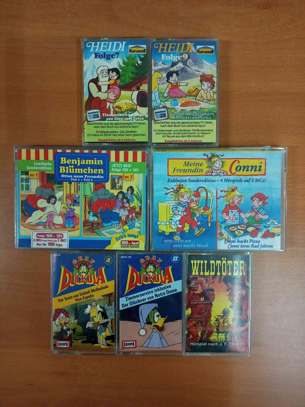 MC Kassetten-Set S58: Graf Duckula, Heidi, Conni, Benjamin Blümchen, Wildtöter Kinder