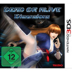 Das Cover von Dead or Alive - Dimensions zeigt eine kämpfende Frau in blauem Kimono und das USK-Siegel ab 12.