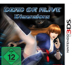 Das Cover von Dead or Alive - Dimensions zeigt eine kämpfende Frau in blauem Kimono und das USK-Siegel ab 12.