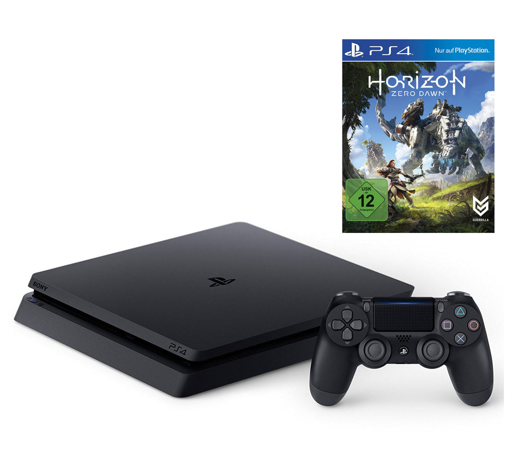 Konsole Slim 1TB schwarz + Horizon Zero Dawn + Original Controller