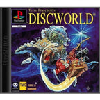 Ein Packshot von Discworld 1 zeigt das Cover-Artwork mit der Schildkröte und dem Zauberer im Weltraum.
