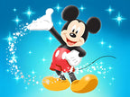 Micky Maus zaubert Sterne aus seiner Hand in einer Szene aus Disney Art Academy.
