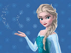 Elsa aus Die Eiskönigin zaubert Schneeflocken in einer Spielszene von Disney Art Academy.