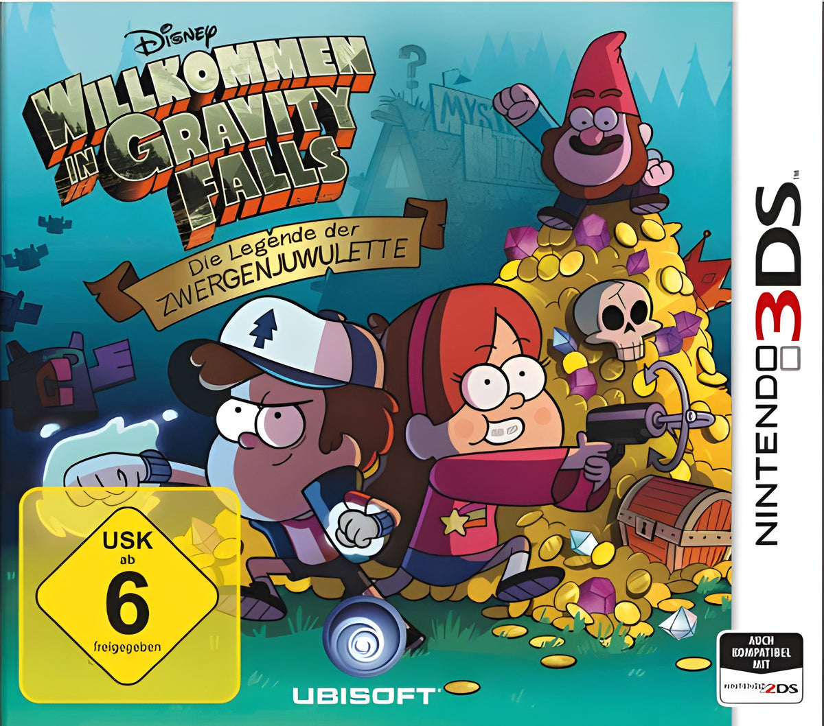 Das Cover von Disney Willkommen in Gravity Falls: Die Legende der Zwergenjuwulette für Nintendo 3DS